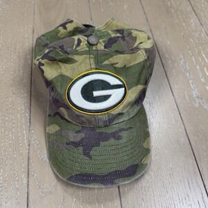 Green Bay Packers Hat Cap Strap Back Green Brown Camo NFL Football Adjustable